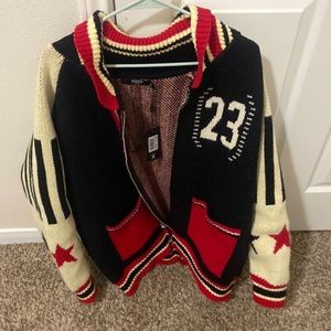 COPY - I’m selling the team 23 knitted zip through jacket. (Never sold)